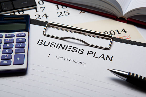istock Business still life with business plan 470718672