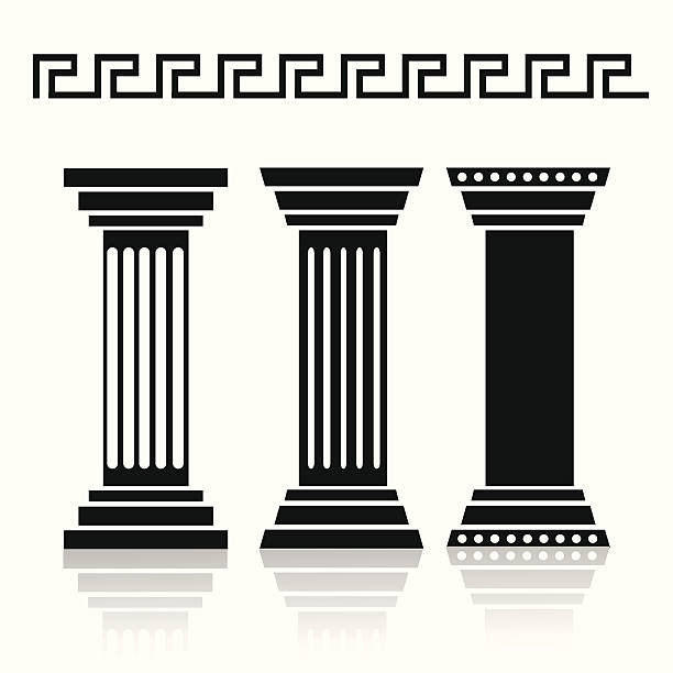 illustrazioni stock, clip art, cartoni animati e icone di tendenza di antiche colonne - stability architecture roman decoration