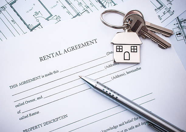 Lease agreement stock photo