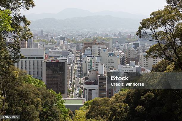 Matsuyama City In Ehime Prefecture Shikoku Japan Stock Photo - Download Image Now - 2015, Aerial View, Asia