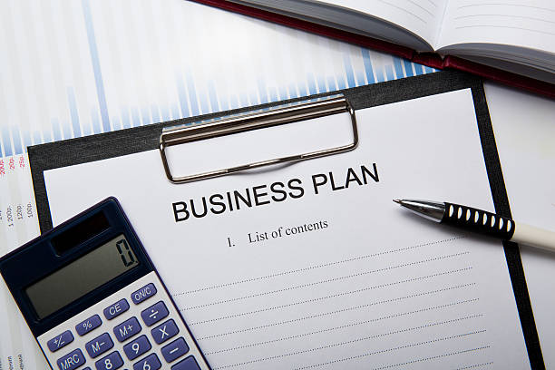 istock Business still life with business plan 470724148