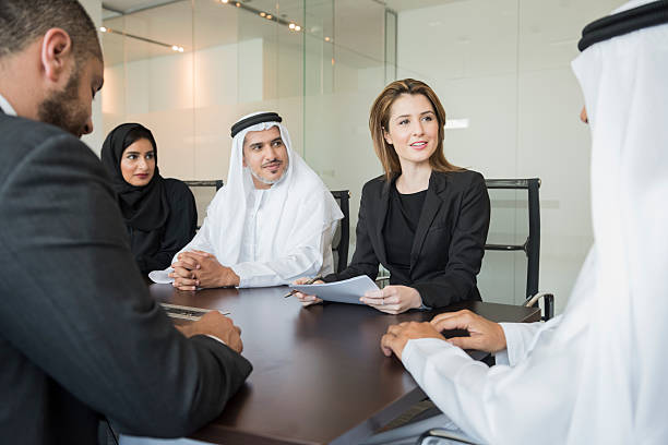 istock Middle Eastern business people in meeting at office 470724638
