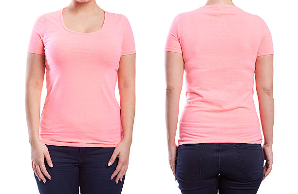 istock Pink tshirt on a young woman 470724800