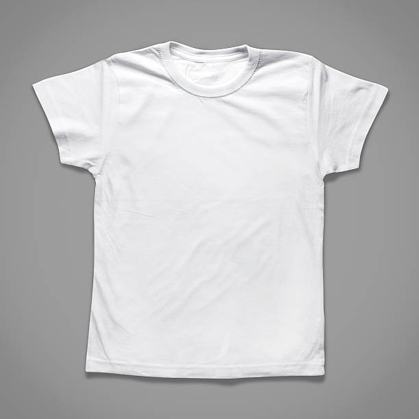 T-Shirt bianco bambini (Clipping Path) - foto stock