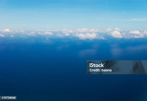 Blue Sea Stock Photo - Download Image Now - 2015, Above, Aerial View