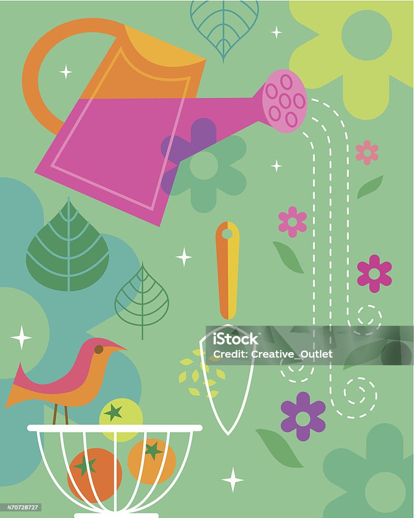 Garden Watering Can C Animal stock vector