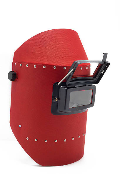 istock Welding mask and gloves on a white background. 470730830
