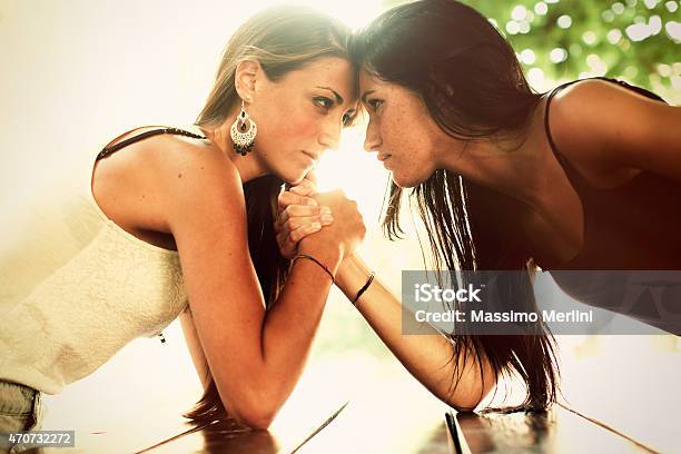 Arm Wrestling Stock Photo - Download Image Now - 2015, Adult, Adults Only