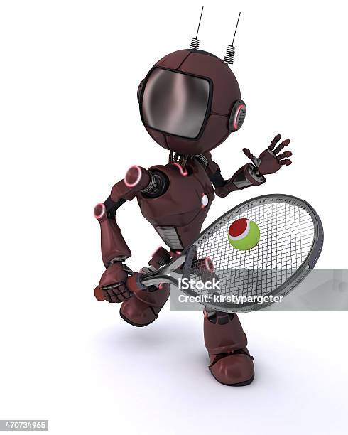 Androidtennis Stockfoto und mehr Bilder von Cyborg - Cyborg, Digital generiert, Dreidimensional