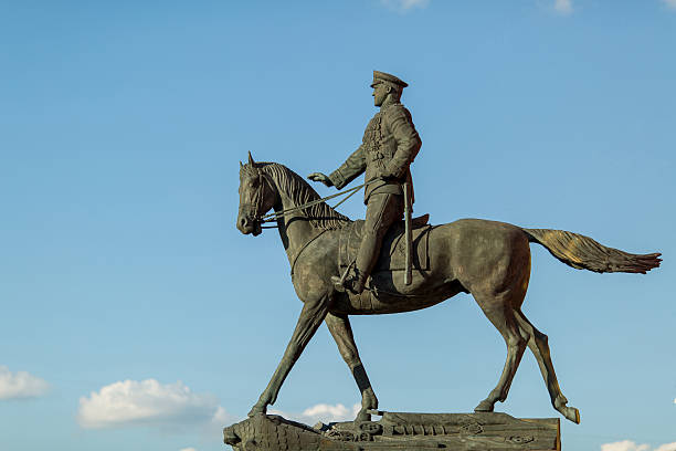 istock Marshal Zhukov on horseback 470735350