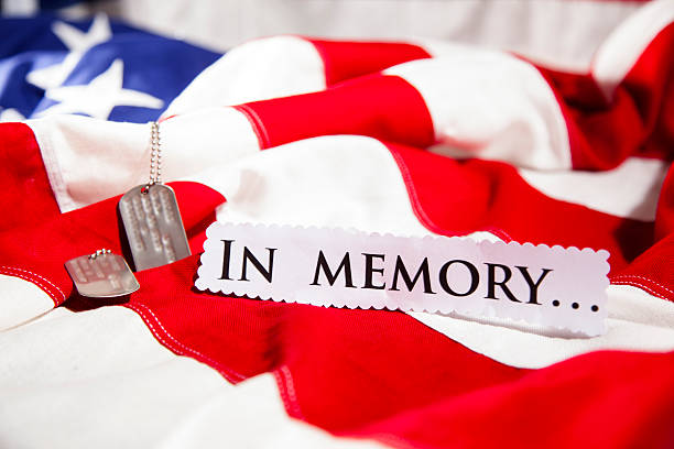 istock Military dog tags beside 