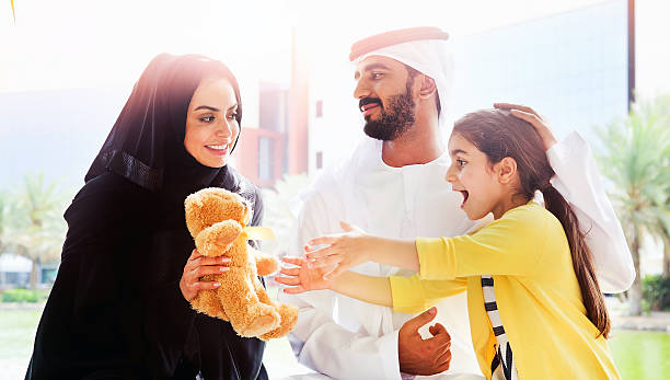 istock Traditional Emirati young family enjoying weekend. 470735850