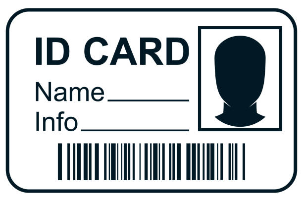 ilustrações, clipart, desenhos animados e ícones de do cartão de associado - security system security id card identity