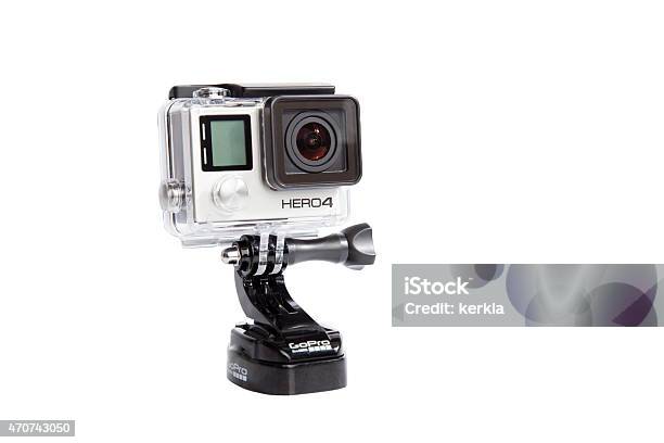 Gopro Hero 4 Black Adventure Stock Photo - Download Image Now - GoPro - Brand-name, Wearable Camera, White Background