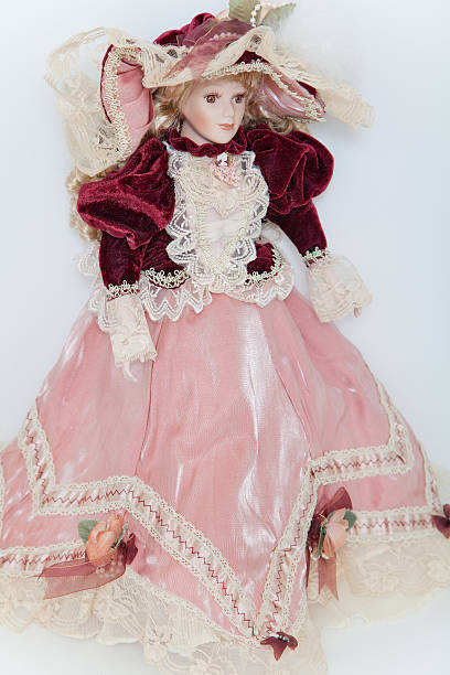 istock Doll lady in elegant velvet dress 470743530