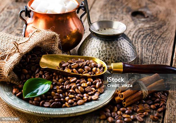 Black Coffee Stock Photo - Download Image Now - 2015, Bag, Brown