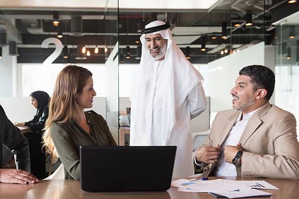 istock Business people in Middle Eastern office 470745370