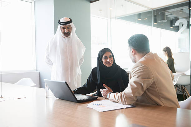 istock Business people discussing at conference table 470745378