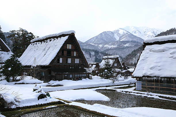 istock Shirakawa go village hut 470746013