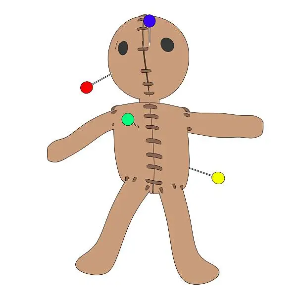 cartoon image of voodoo doll