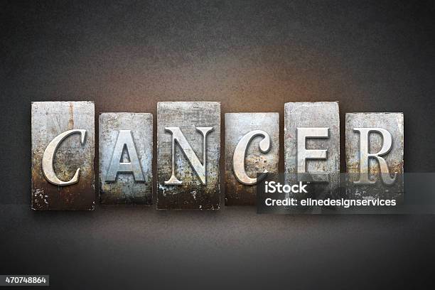 Cancer Letterpress Stock Photo - Download Image Now - Chemotherapy Drug, Single Word, Lung Cancer