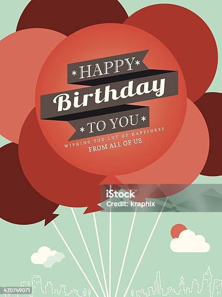 Birthday Card Design Template Stock Illustration - Download Image Now - Birthday, Greeting Card, Baby - Human Age