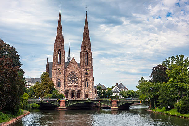 istock View on the St. Paul Church from Ill river, Strasbourg 470750694