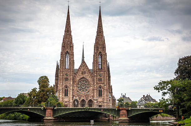 istock View on the St. Paul Church from Ill river, Strasbourg 470751222
