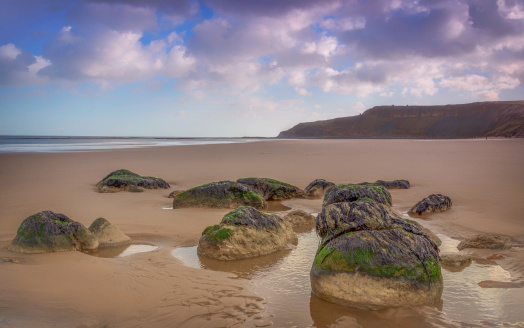 Rocks on the beach at Filey