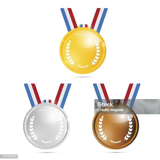 Ilustración de Vector Conjunto De Medallas y más Vectores Libres de Derechos de Abstracto - Abstracto, Arreglar, Blanco - Color