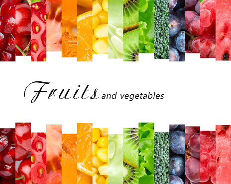 Fresh fruits and vegetables. Healthy food concept