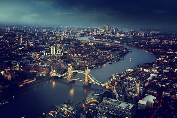 istock London aerial view with Tower Bridge, UK 470754868