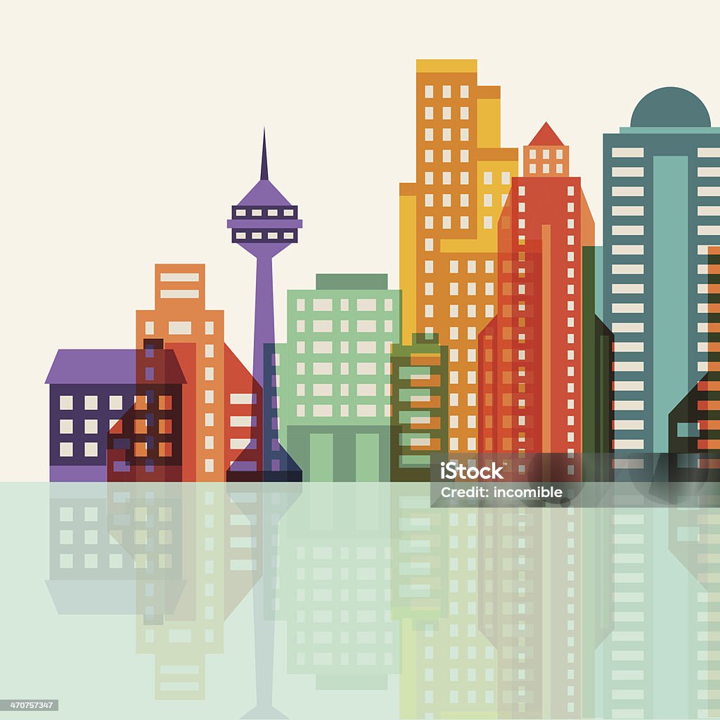 Cityscape background with buildings. Accessibility stock vector