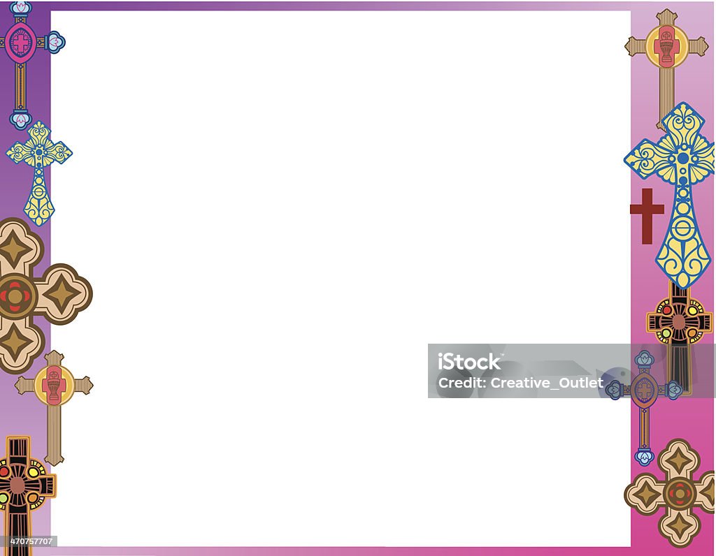 Text Frame Cross Crosses Frame Stock Illustration - Download Image Now - Border - Frame ...