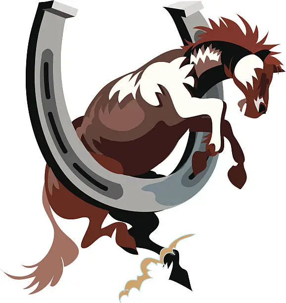 Vector illustration of Bucking Horse