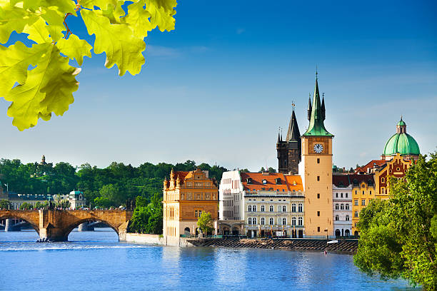 istock Panorama of Vltava and Charles Bridge 470758335