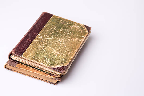 istock Beautiful old book closeup on white background 470758655