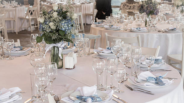 istock Closeup of restaurant table decoration 470760038