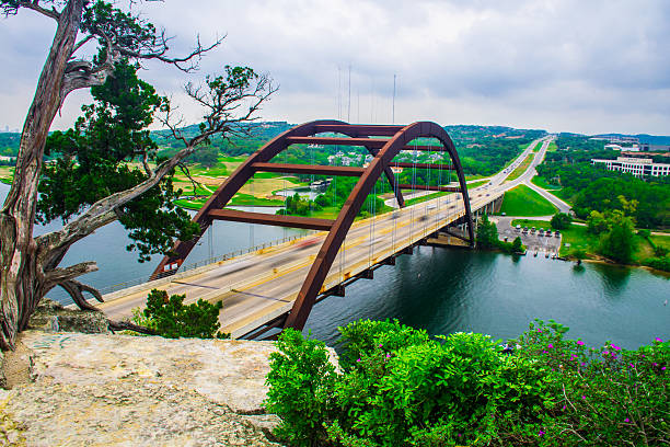 istock Pennybacker Bridge Flowers Tree Iconic Austin Spot 470765372