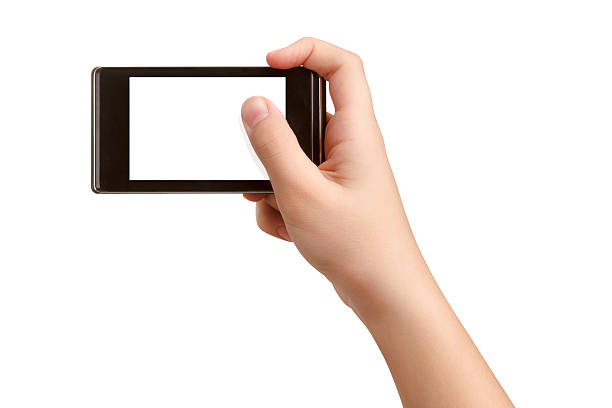 istock Children Hand with Smart Phone (Clipping Path) 470765874