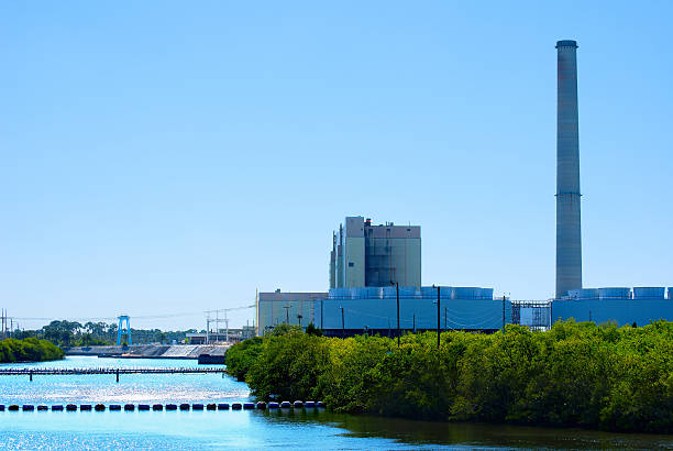 istock Power plant on discharge outflow canal 470766086