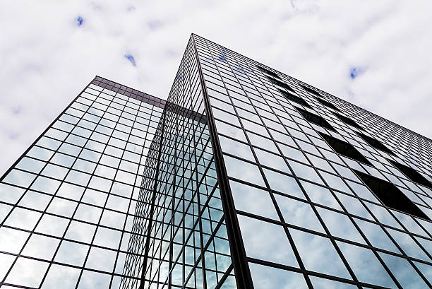 istock Modern Glass Building and Cloudy Sky Reflections 470766630