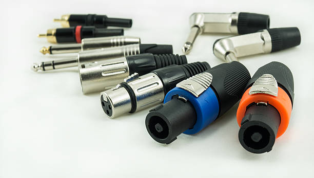 istock Group of audio plug on a white background 470767628