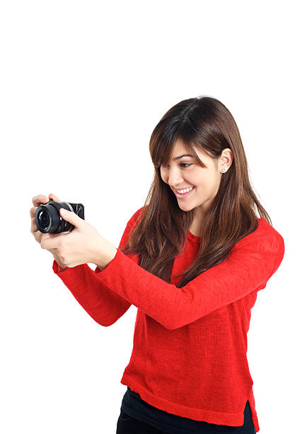 istock Asian girl taking photo with a compact camera 470777658
