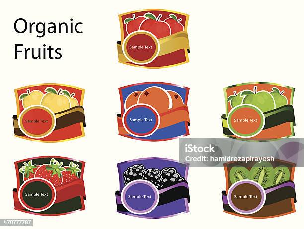 Fruits And Vegetables Label Stock Illustration - Download Image Now - 100 Percent, Abstract, Advertisement