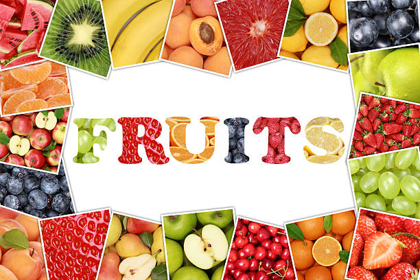 istock Frame and word fruits with apple, orange, lemon 470778454
