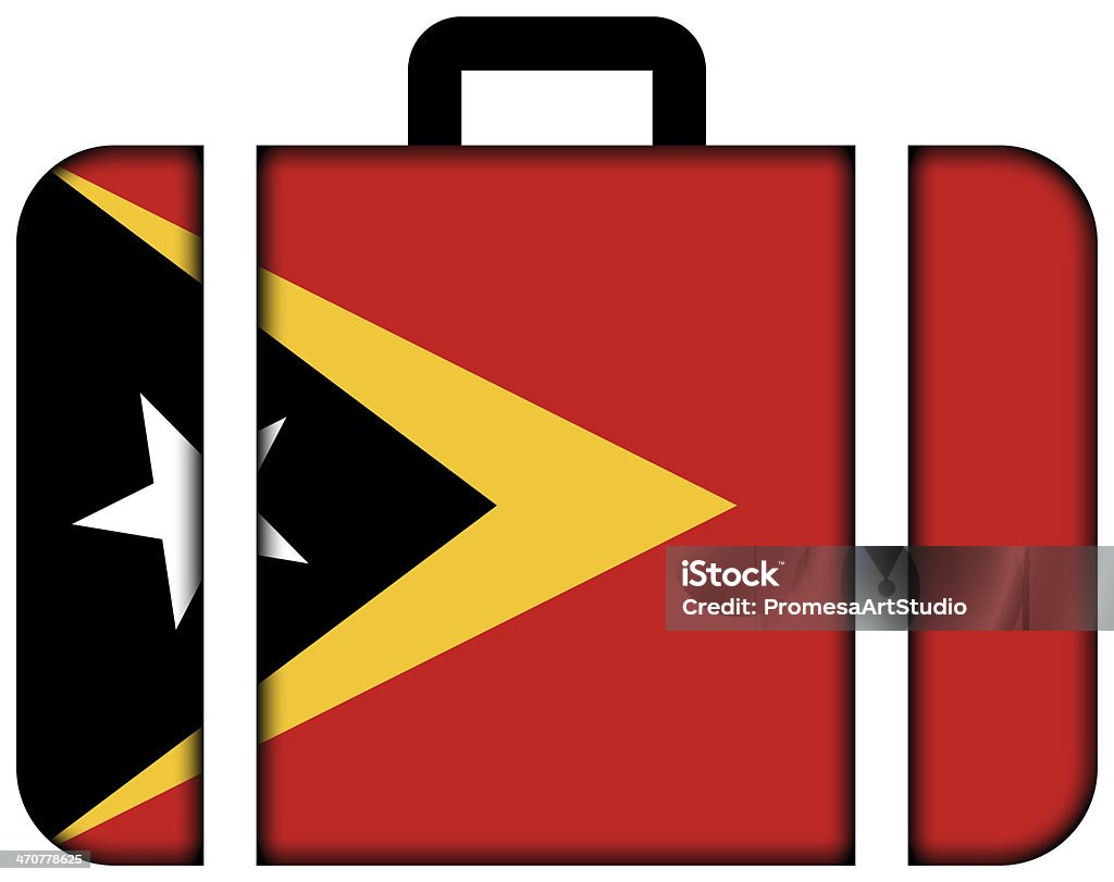 Suitcase with East Timor Flag Flags Lightbox: Accessibility Stock Photo