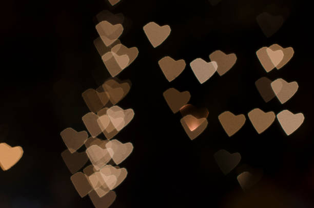 istock Bokeh heart shape of light background 470778691