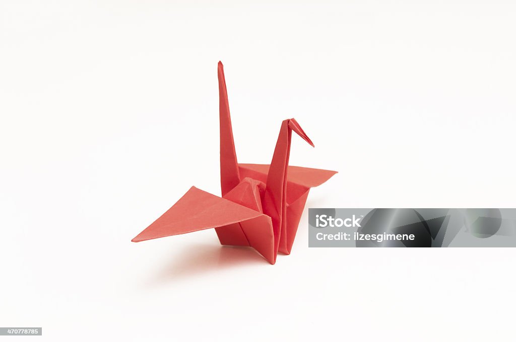 Red paper crane close up of origami crane Paper Crane Stock Photo