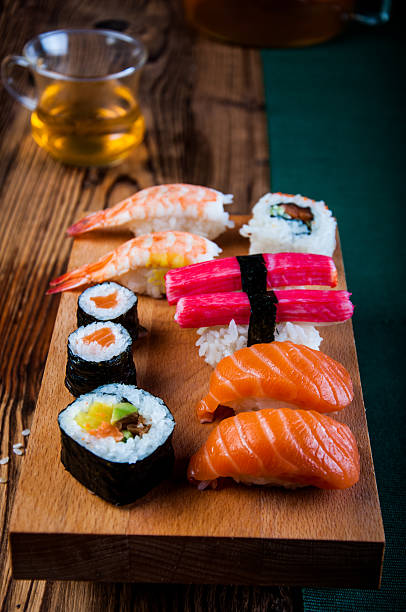 istock Colorful tasty sushi 470779821